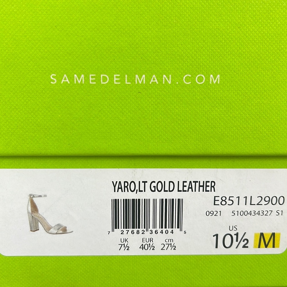 Sam Edelman Gold sandal Heel 10.5